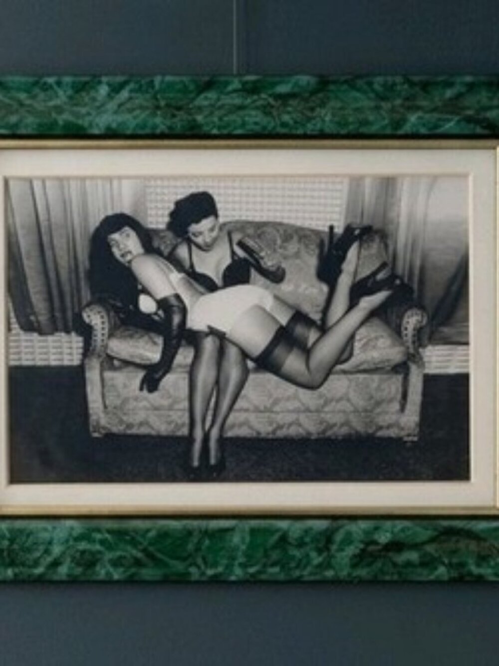 Vintage Bettie Page Roz Greenwood Bondage Photo Framed Klaw 1950s Fetish Art